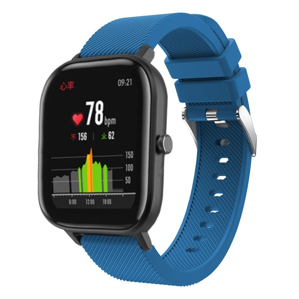 Rigtigt godt Amazfit GTS Silikone Rem - Blå#serie_7