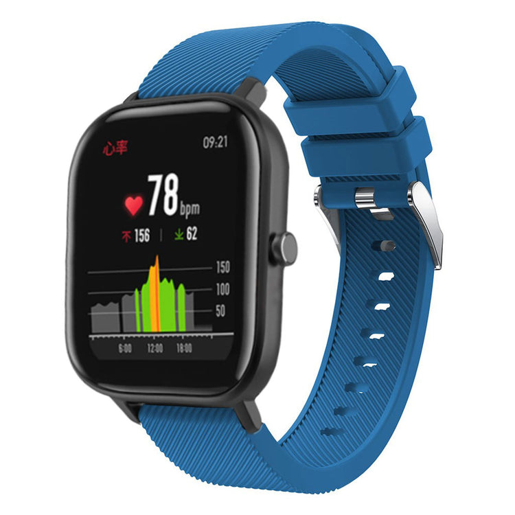Rigtigt godt Amazfit GTS Silikone Rem - Blå#serie_7