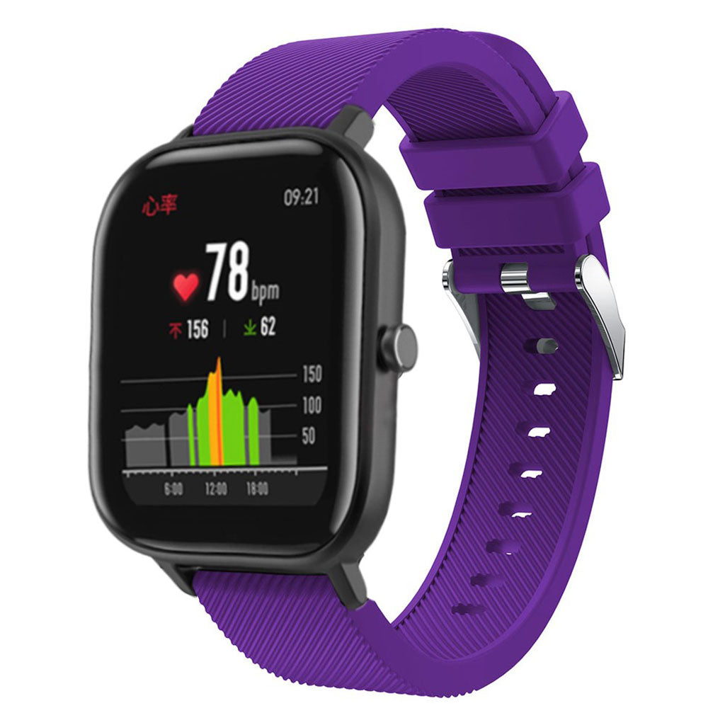 Rigtigt godt Amazfit GTS Silikone Rem - Lilla#serie_8
