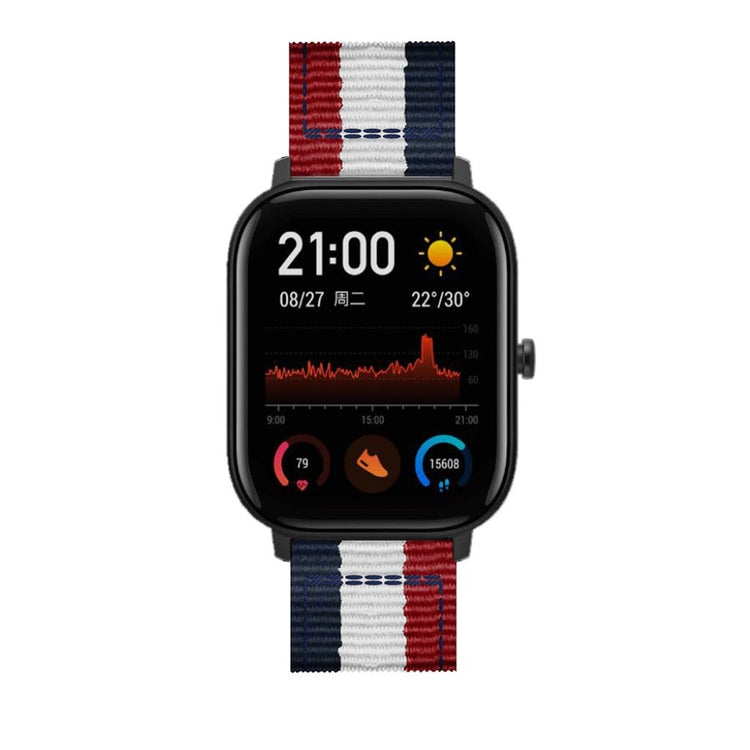 Super nydelig Amazfit GTS Nylon Rem - Flerfarvet#serie_2