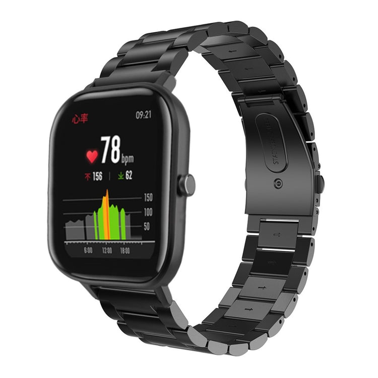 Rigtigt godt Amazfit GTS Metal Rem - Sort#serie_1