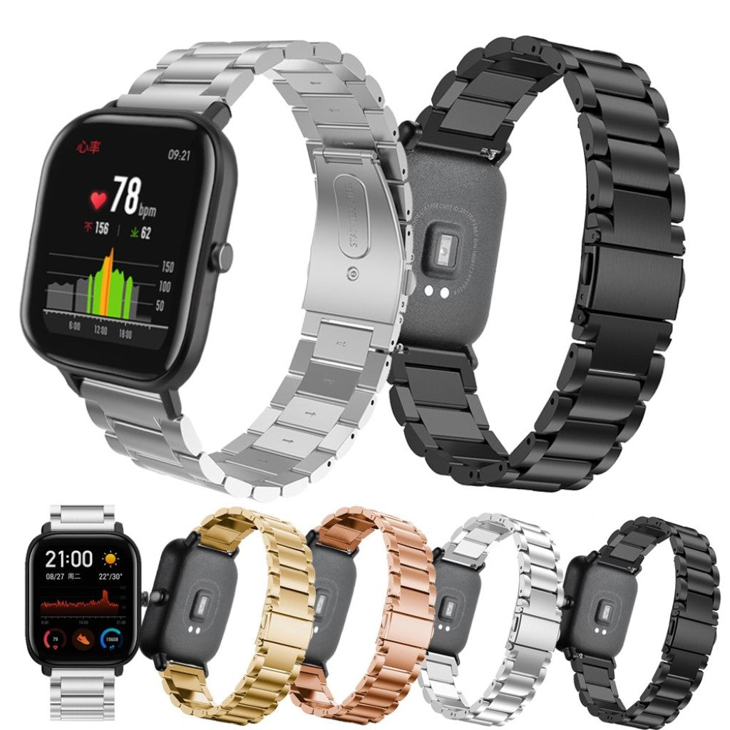 Rigtigt godt Amazfit GTS Metal Rem - Sort#serie_1