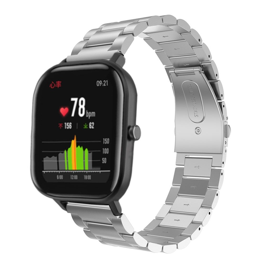 Rigtigt godt Amazfit GTS Metal Rem - Sølv#serie_2
