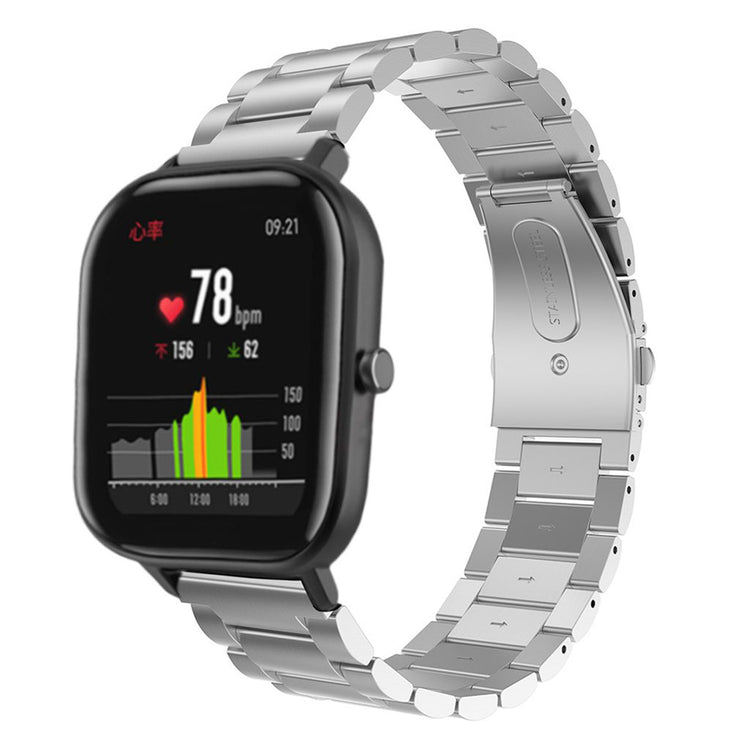 Rigtigt godt Amazfit GTS Metal Rem - Sølv#serie_2