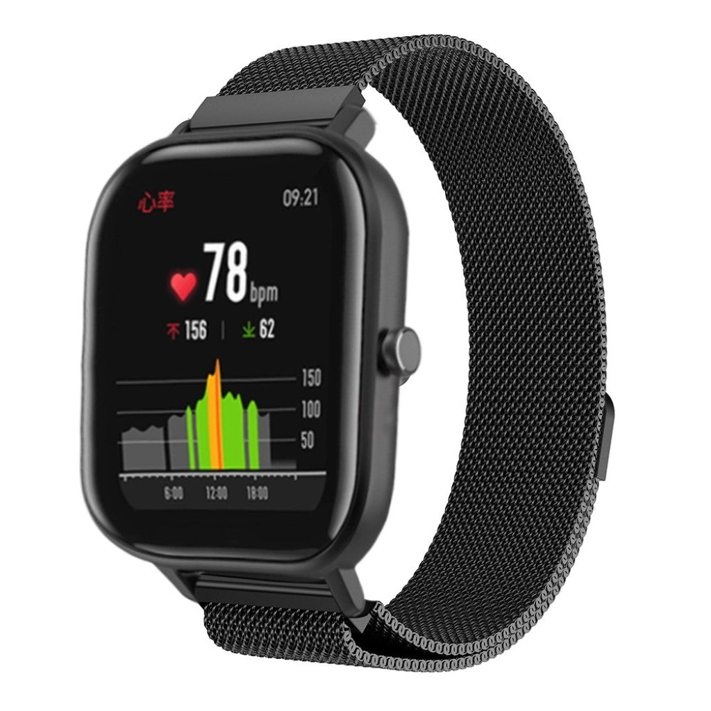 Mega hårdfør Amazfit GTS Metal Rem - Sort#serie_1
