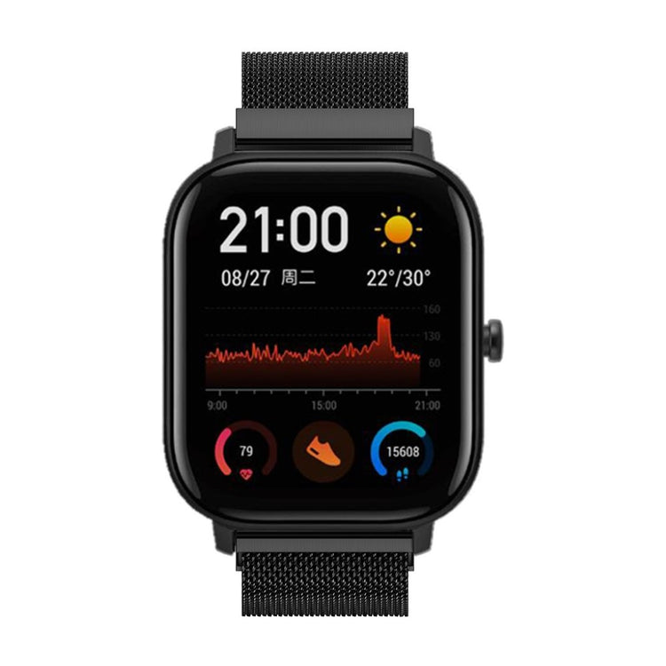 Mega hårdfør Amazfit GTS Metal Rem - Sort#serie_1