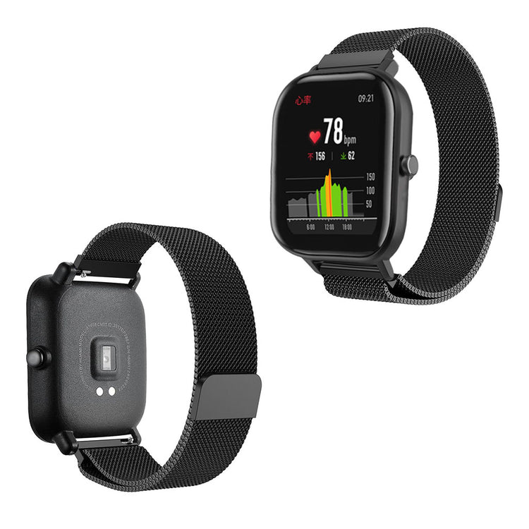 Mega hårdfør Amazfit GTS Metal Rem - Sort#serie_1