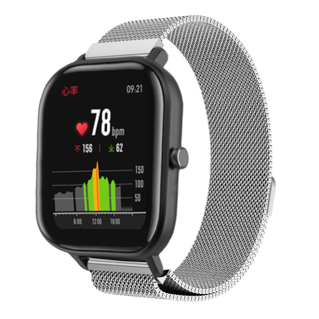 Mega hårdfør Amazfit GTS Metal Rem - Sølv#serie_2