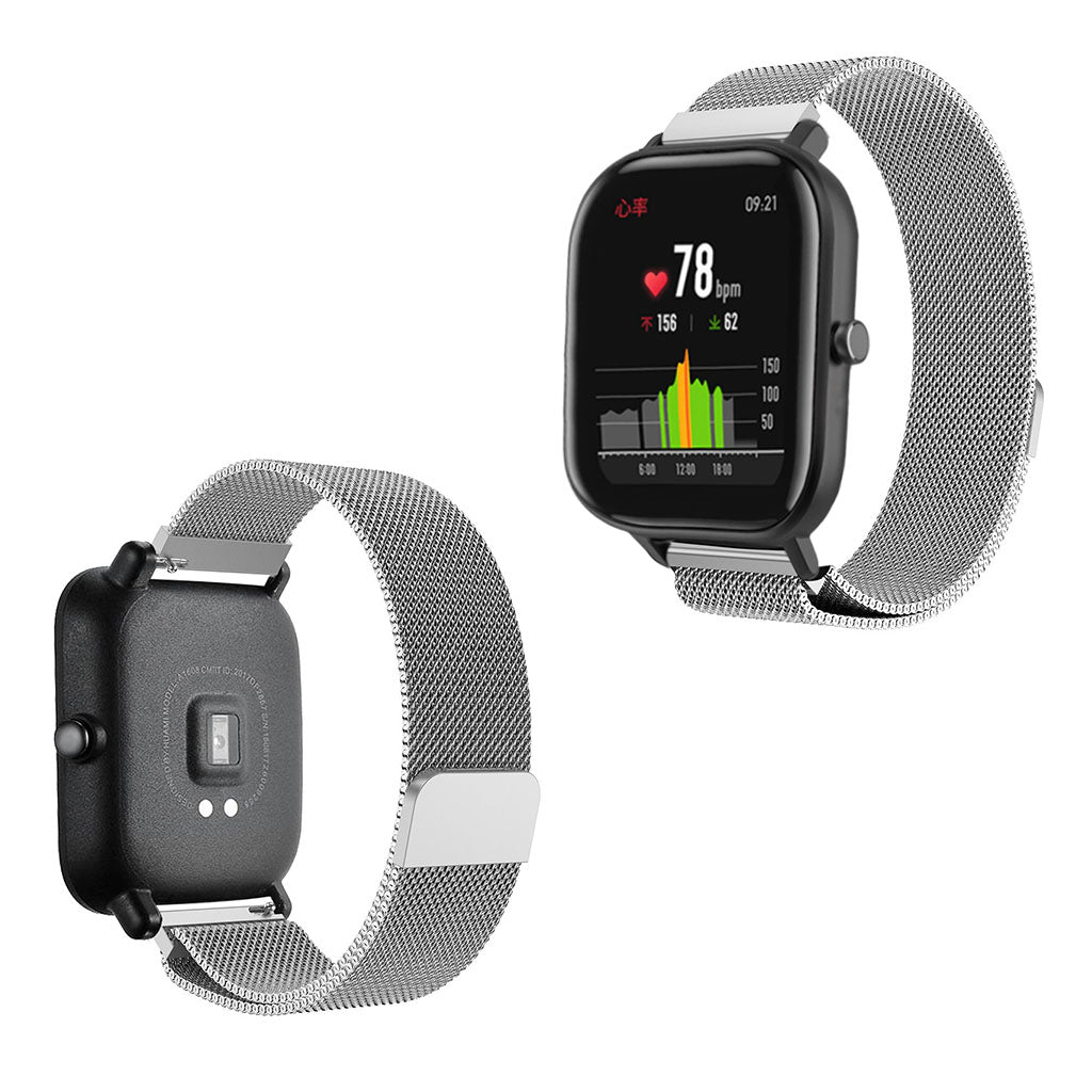 Mega hårdfør Amazfit GTS Metal Rem - Sølv#serie_2
