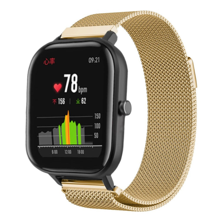 Mega hårdfør Amazfit GTS Metal Rem - Guld#serie_4