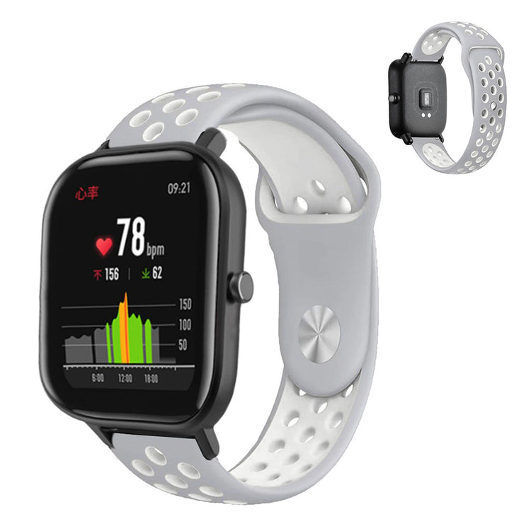 Mega nydelig Amazfit GTS Silikone Rem - Sølv#serie_2