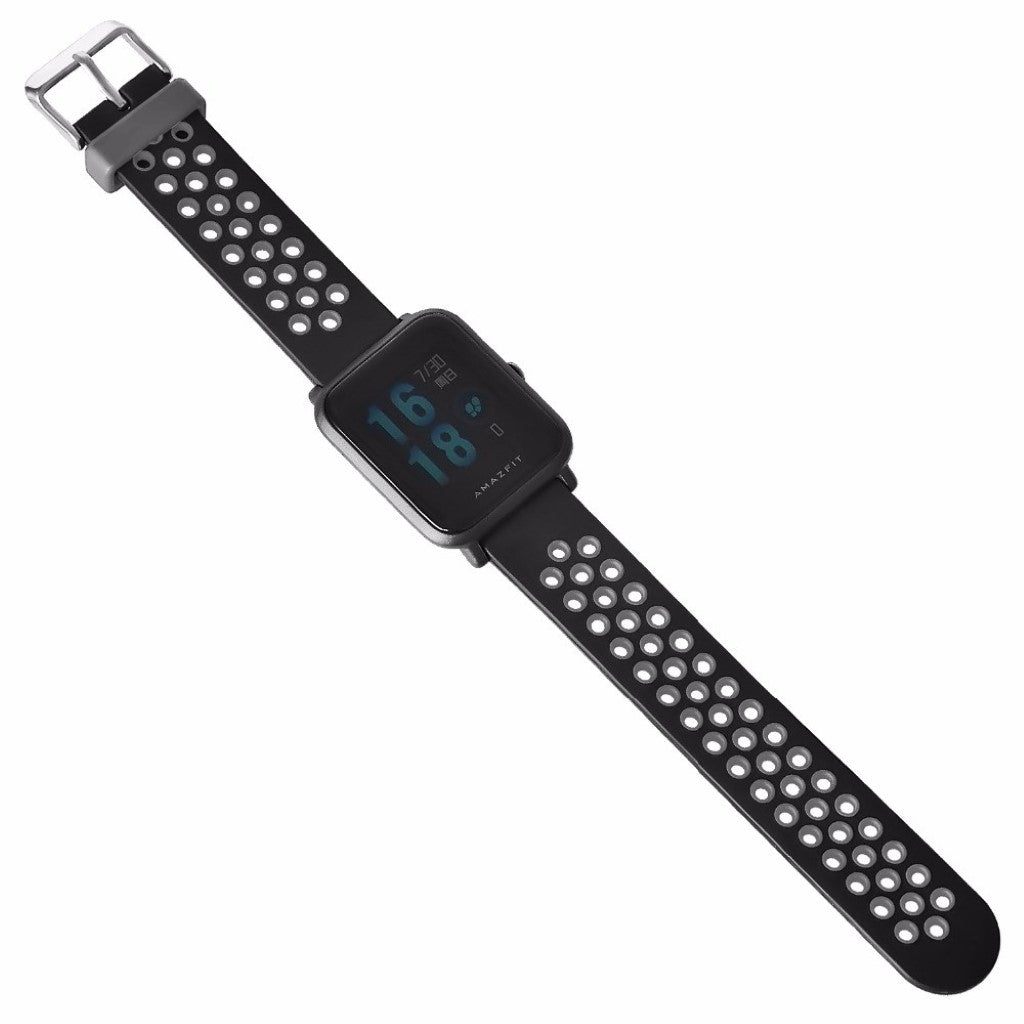 Rigtigt flot Amazfit GTS Silikone Rem - Sort#serie_1