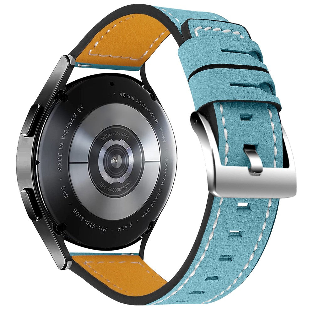 Rigtigt fantastisk Universal Amazfit Ægte læder Rem - Blå#serie_5
