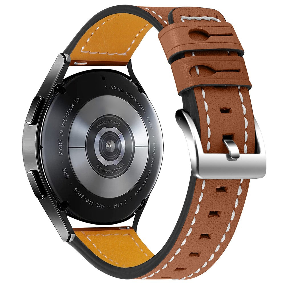 Rigtigt fantastisk Universal Amazfit Ægte læder Rem - Brun#serie_6