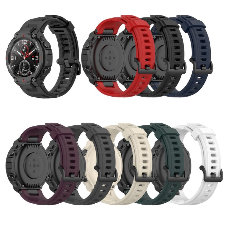 Meget komfortabel Amazfit T-Rex Silikone Rem - Sort#serie_1