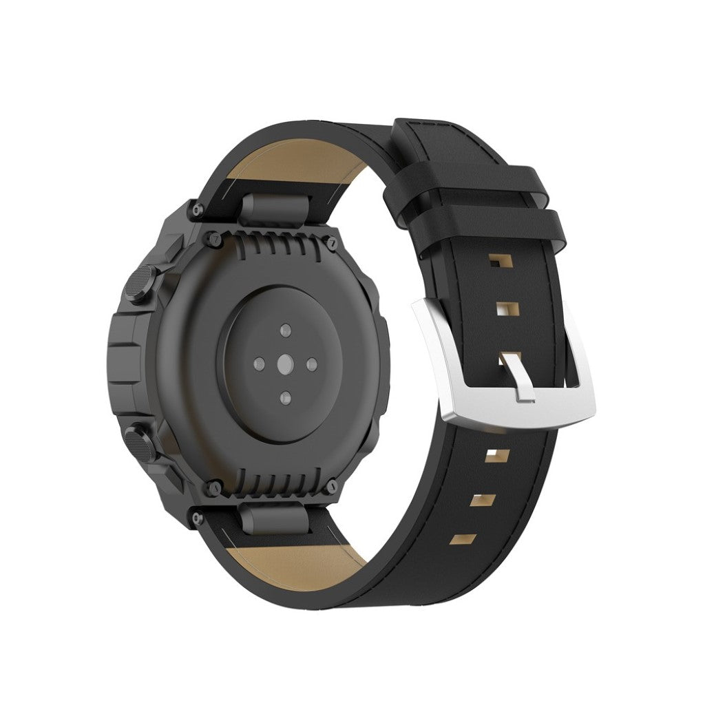 Mega sejt Amazfit T-Rex Ægte læder Rem - Sort#serie_1