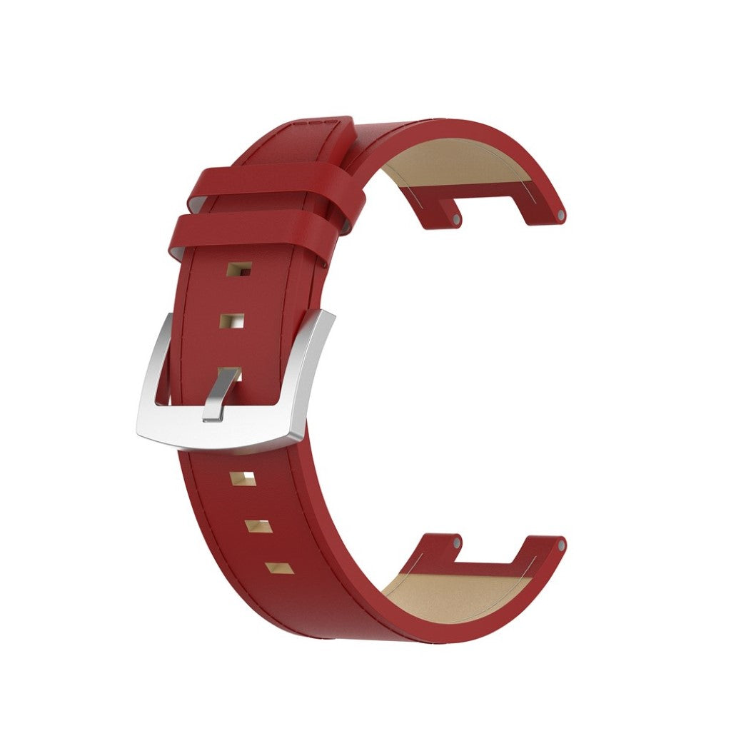 Udsøgt Amazfit T-Rex Ægte læder Rem - Rød#serie_2