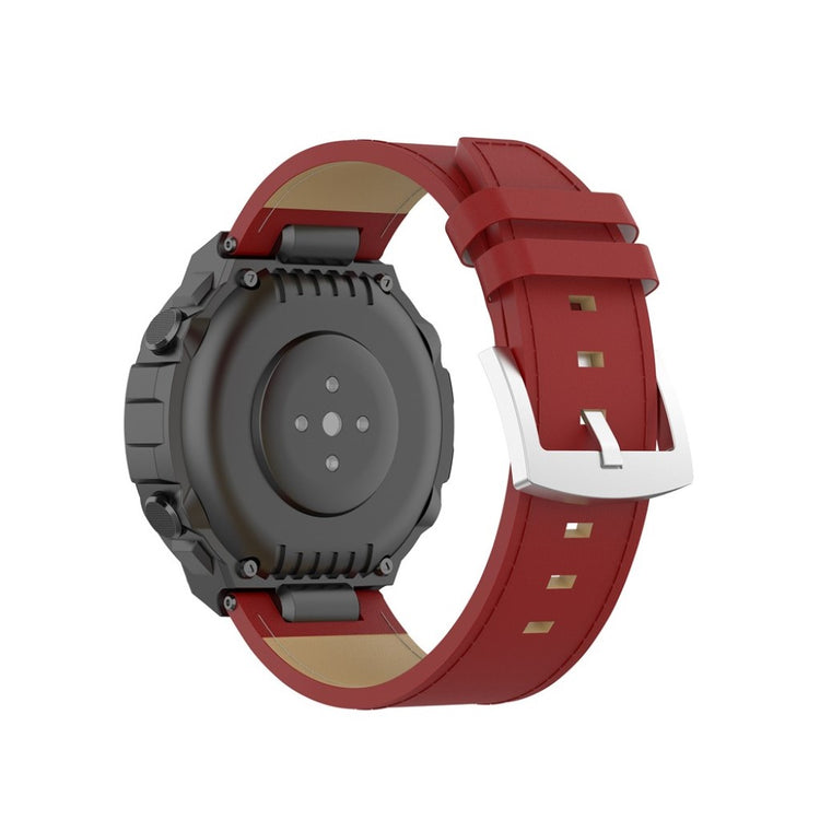 Udsøgt Amazfit T-Rex Ægte læder Rem - Rød#serie_2