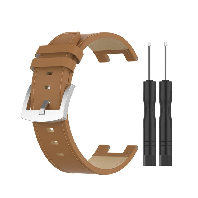 Udsøgt Amazfit T-Rex Ægte læder Rem - Brun#serie_3