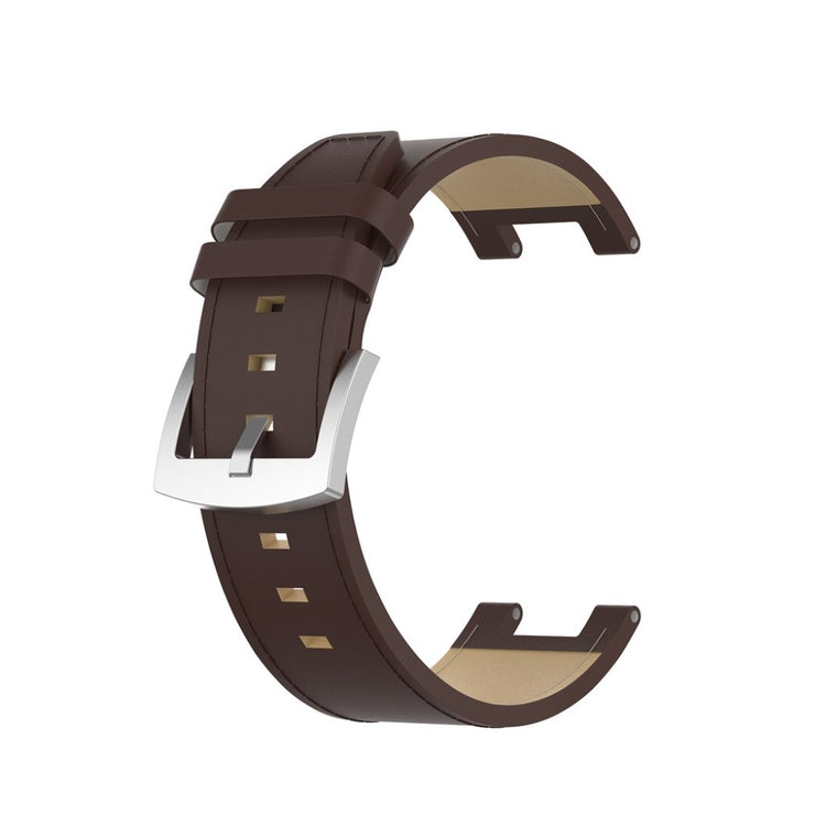 Udsøgt Amazfit T-Rex Ægte læder Rem - Brun#serie_5
