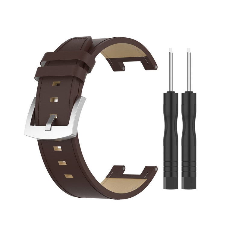 Udsøgt Amazfit T-Rex Ægte læder Rem - Brun#serie_5