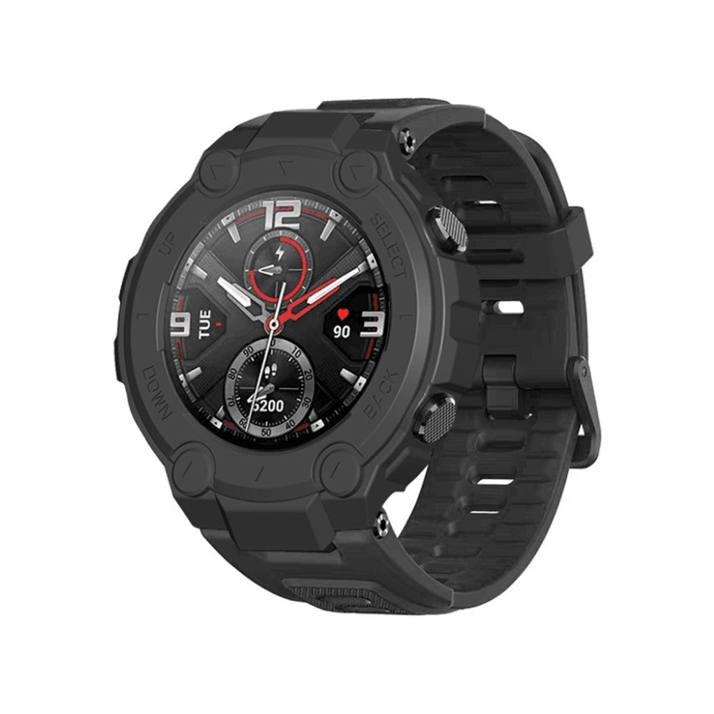 Amazfit T-Rex Holdbar Silikone Bumper  - Sort#serie_5