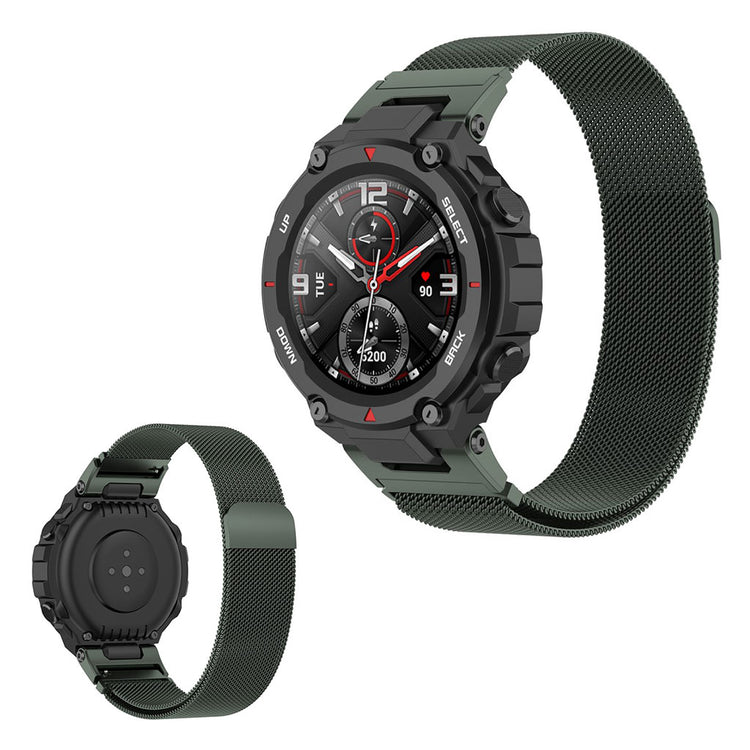 Amazfit T-Rex Pro / T-Rex shiny stainless steel watch band - Olive Green#serie_1