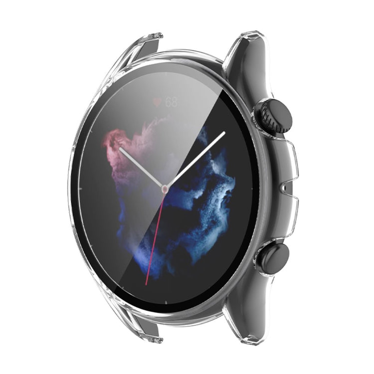 Mega Fed Amazfit GTR 3 / Amazfit GTR 3 Pro Cover med Skærmbeskytter i Plastik og Hærdet Glas - Gennemsigtig#serie_2