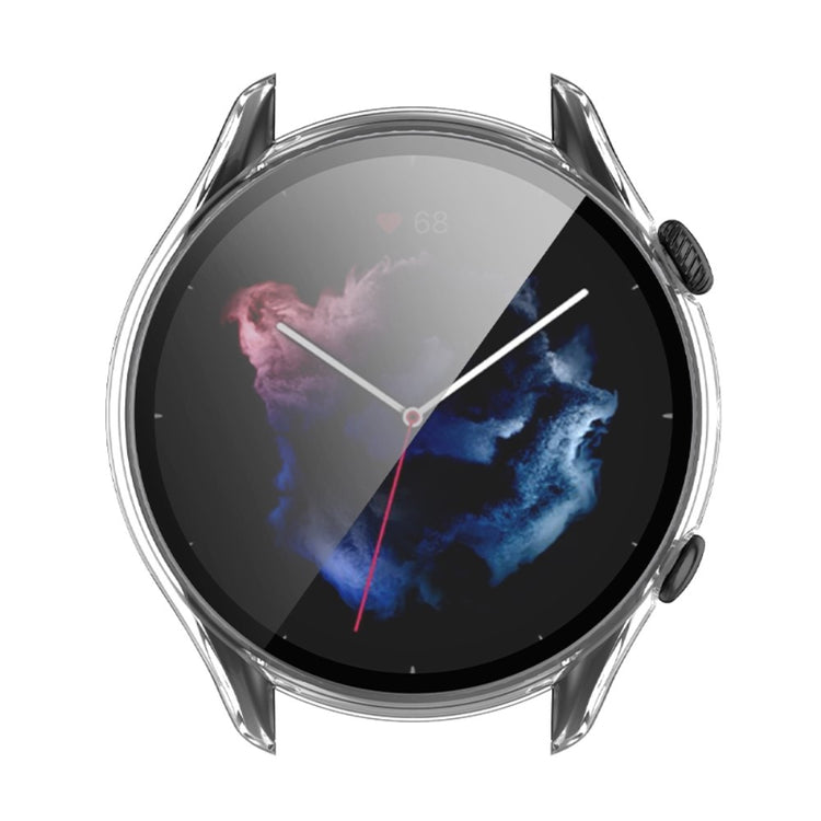 Mega Fed Amazfit GTR 3 / Amazfit GTR 3 Pro Cover med Skærmbeskytter i Plastik og Hærdet Glas - Gennemsigtig#serie_2