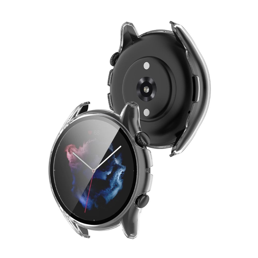 Mega Fed Amazfit GTR 3 / Amazfit GTR 3 Pro Cover med Skærmbeskytter i Plastik og Hærdet Glas - Gennemsigtig#serie_2