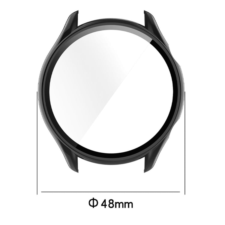 Mega Fed Amazfit GTR 3 / Amazfit GTR 3 Pro Cover med Skærmbeskytter i Plastik og Hærdet Glas - Sort#serie_5