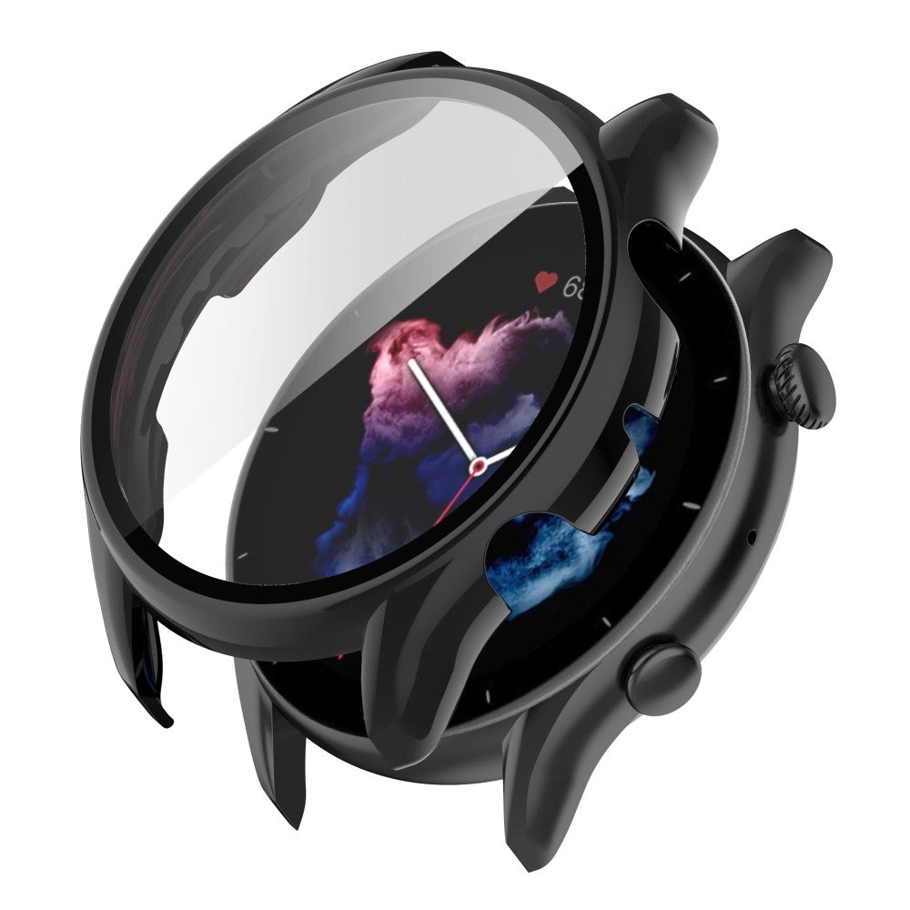 Super Flot Amazfit GTR 3 / Amazfit GTR 3 Pro Cover med Skærmbeskytter i Plastik og Hærdet Glas - Gennemsigtig#serie_1