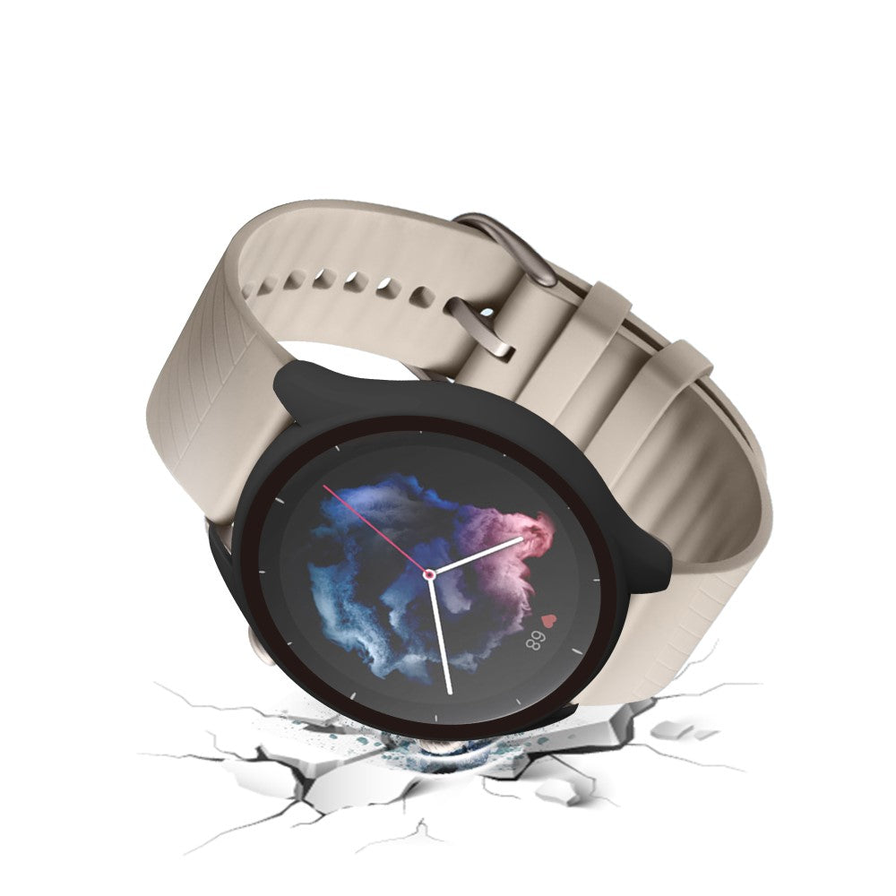 Mega Fint Amazfit GTR 3 / Amazfit GTR 3 Pro Cover med Skærmbeskytter i Plastik og Hærdet Glas - Sort#serie_1