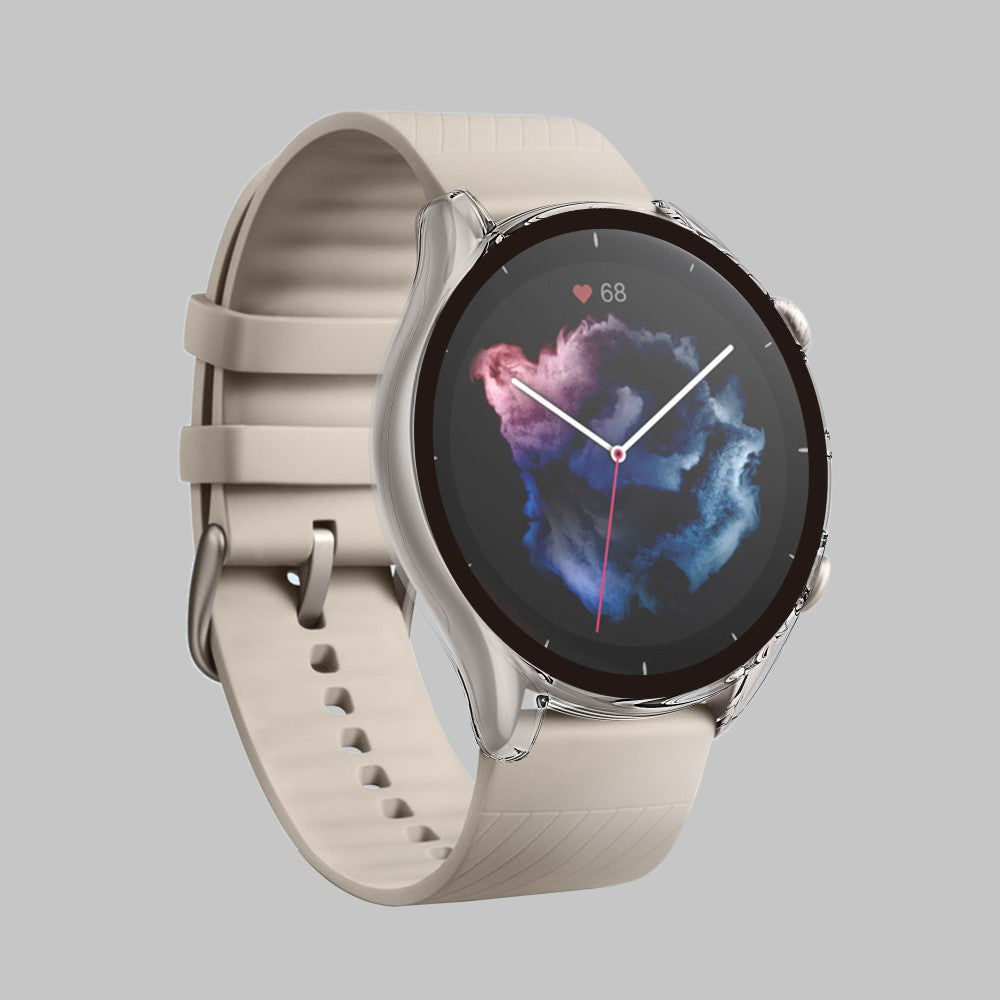 Mega Fint Amazfit GTR 3 / Amazfit GTR 3 Pro Cover med Skærmbeskytter i Plastik og Hærdet Glas - Gennemsigtig#serie_3
