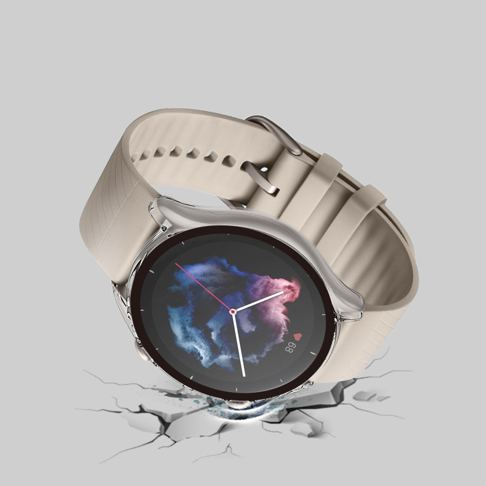 Mega Fint Amazfit GTR 3 / Amazfit GTR 3 Pro Cover med Skærmbeskytter i Plastik og Hærdet Glas - Gennemsigtig#serie_3