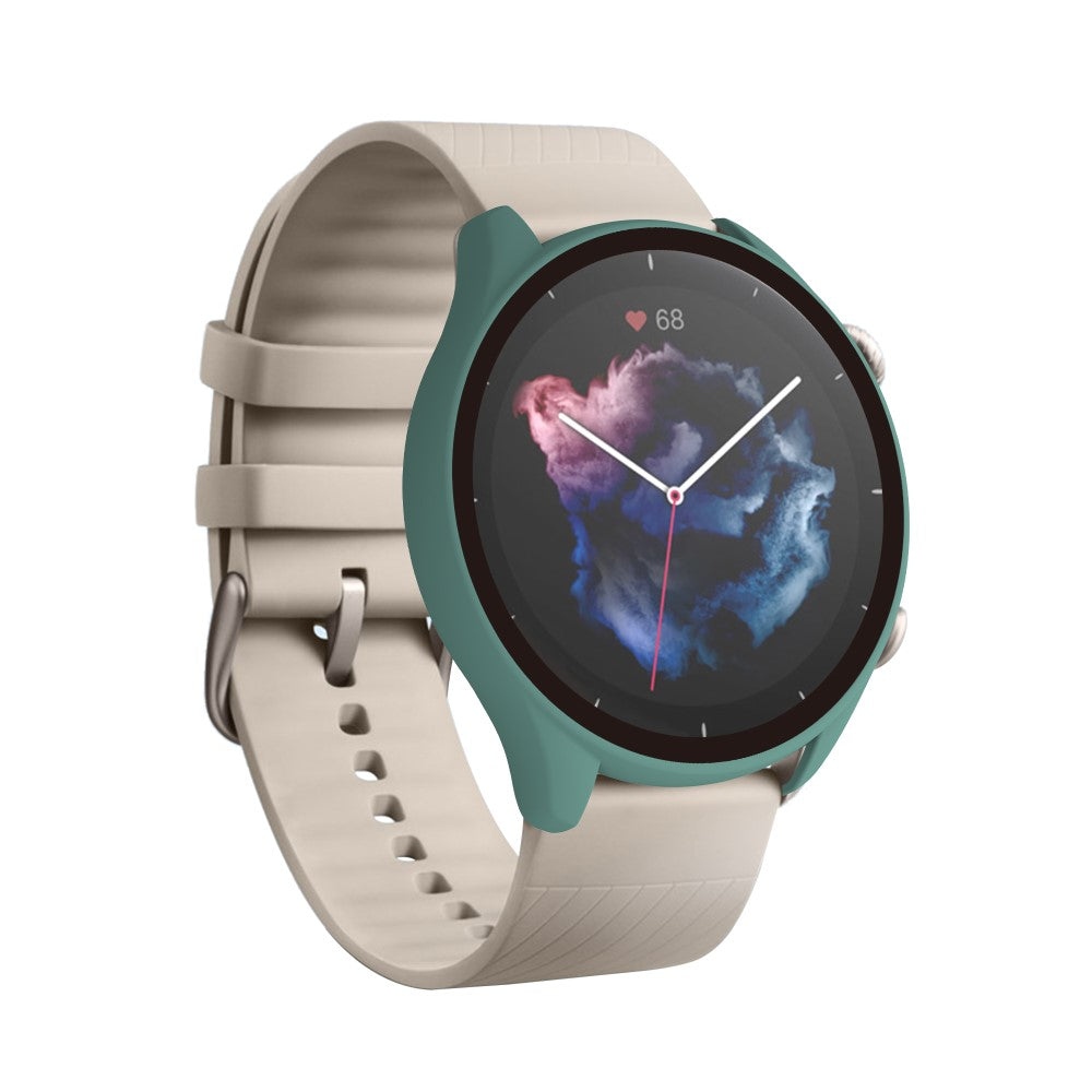 Mega Fint Amazfit GTR 3 / Amazfit GTR 3 Pro Cover med Skærmbeskytter i Plastik og Hærdet Glas - Grøn#serie_5