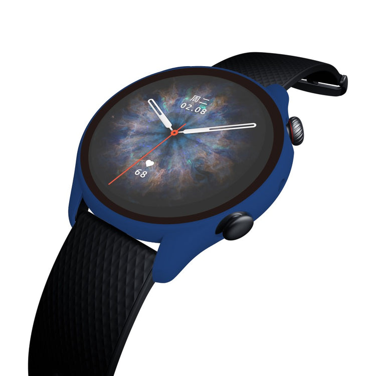 Mega Fint Amazfit GTR 3 / Amazfit GTR 3 Pro Cover med Skærmbeskytter i Plastik og Hærdet Glas - Blå#serie_6