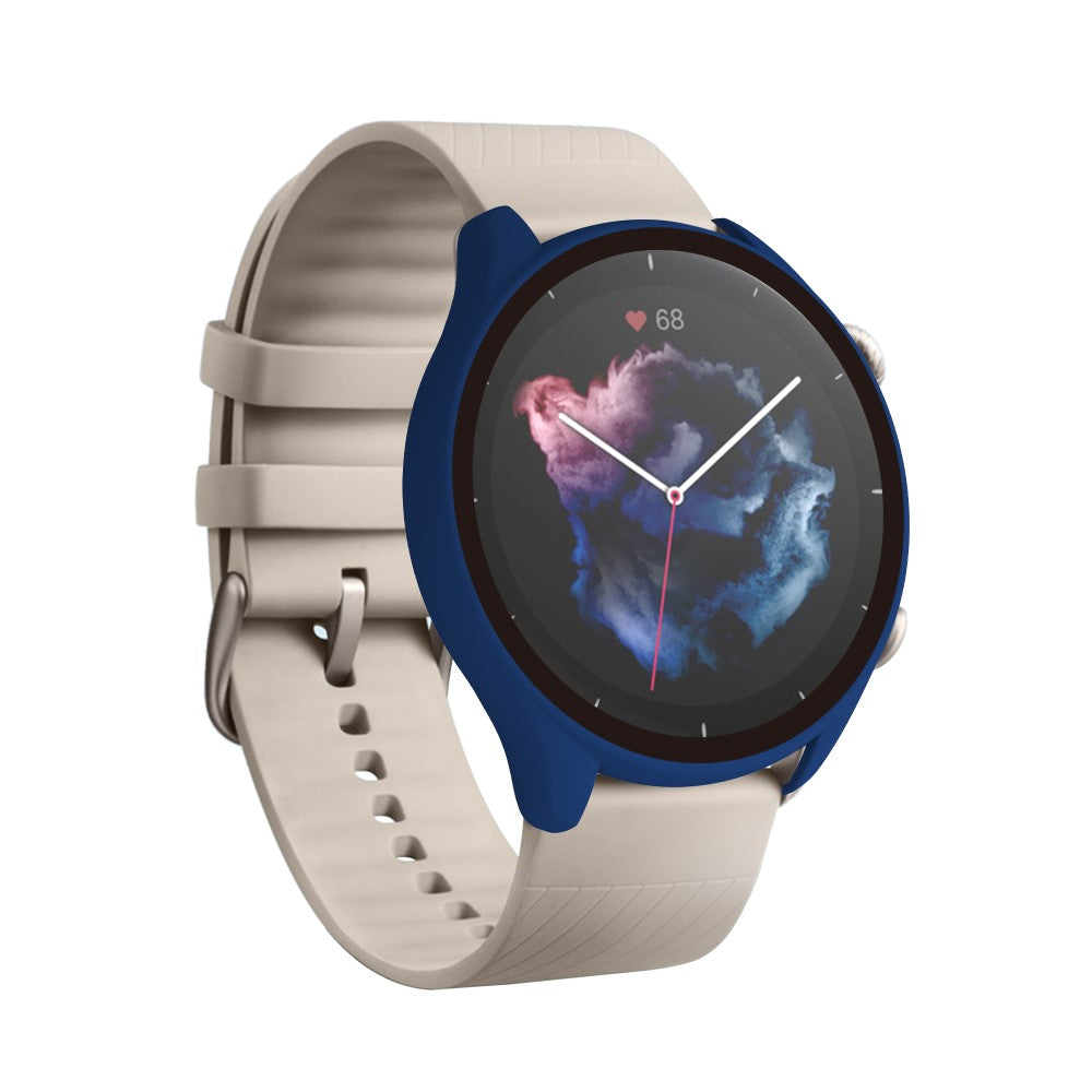 Mega Fint Amazfit GTR 3 / Amazfit GTR 3 Pro Cover med Skærmbeskytter i Plastik og Hærdet Glas - Blå#serie_6