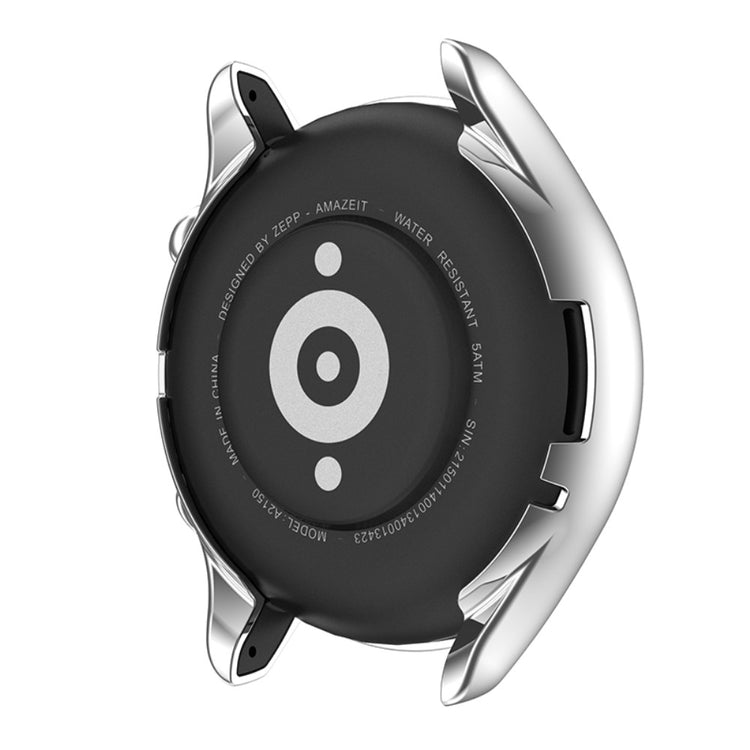 Mega Fed Amazfit GTR 3 / Amazfit GTR 3 Pro Cover med Skærmbeskytter i Silikone - Sølv#serie_1