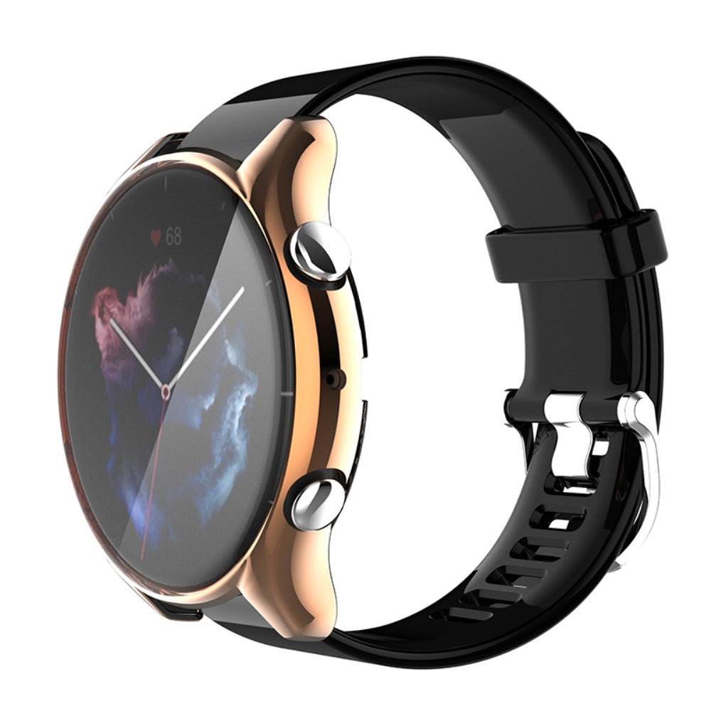 Mega Fed Amazfit GTR 3 / Amazfit GTR 3 Pro Cover med Skærmbeskytter i Silikone - Pink#serie_2