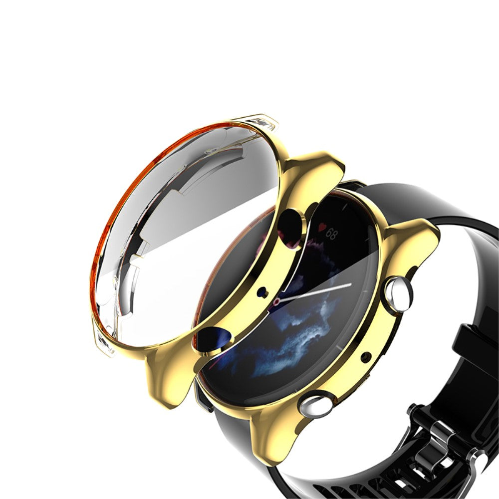 Mega Fed Amazfit GTR 3 / Amazfit GTR 3 Pro Cover med Skærmbeskytter i Silikone - Guld#serie_3