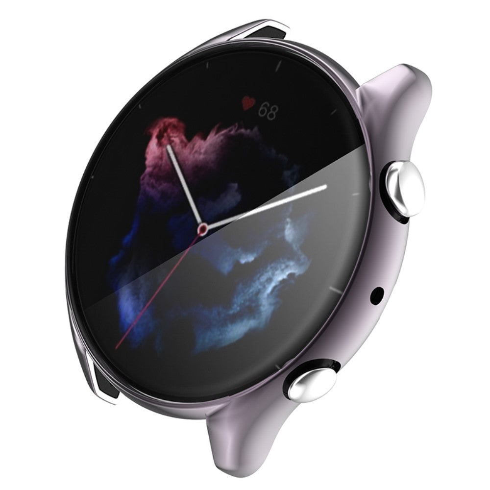 Mega Fed Amazfit GTR 3 / Amazfit GTR 3 Pro Cover med Skærmbeskytter i Silikone - Sølv#serie_4