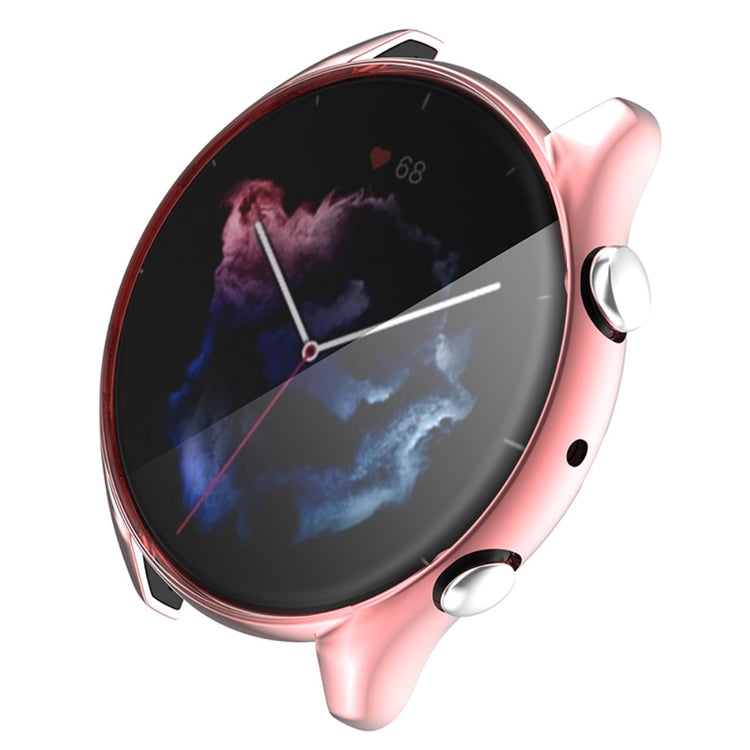 Mega Fed Amazfit GTR 3 / Amazfit GTR 3 Pro Cover med Skærmbeskytter i Silikone - Pink#serie_6
