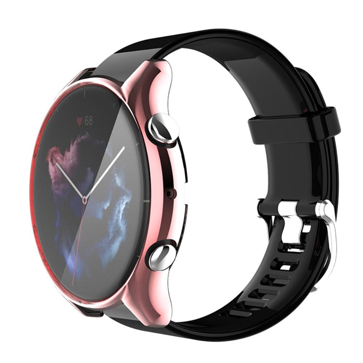 Mega Fed Amazfit GTR 3 / Amazfit GTR 3 Pro Cover med Skærmbeskytter i Silikone - Pink#serie_6