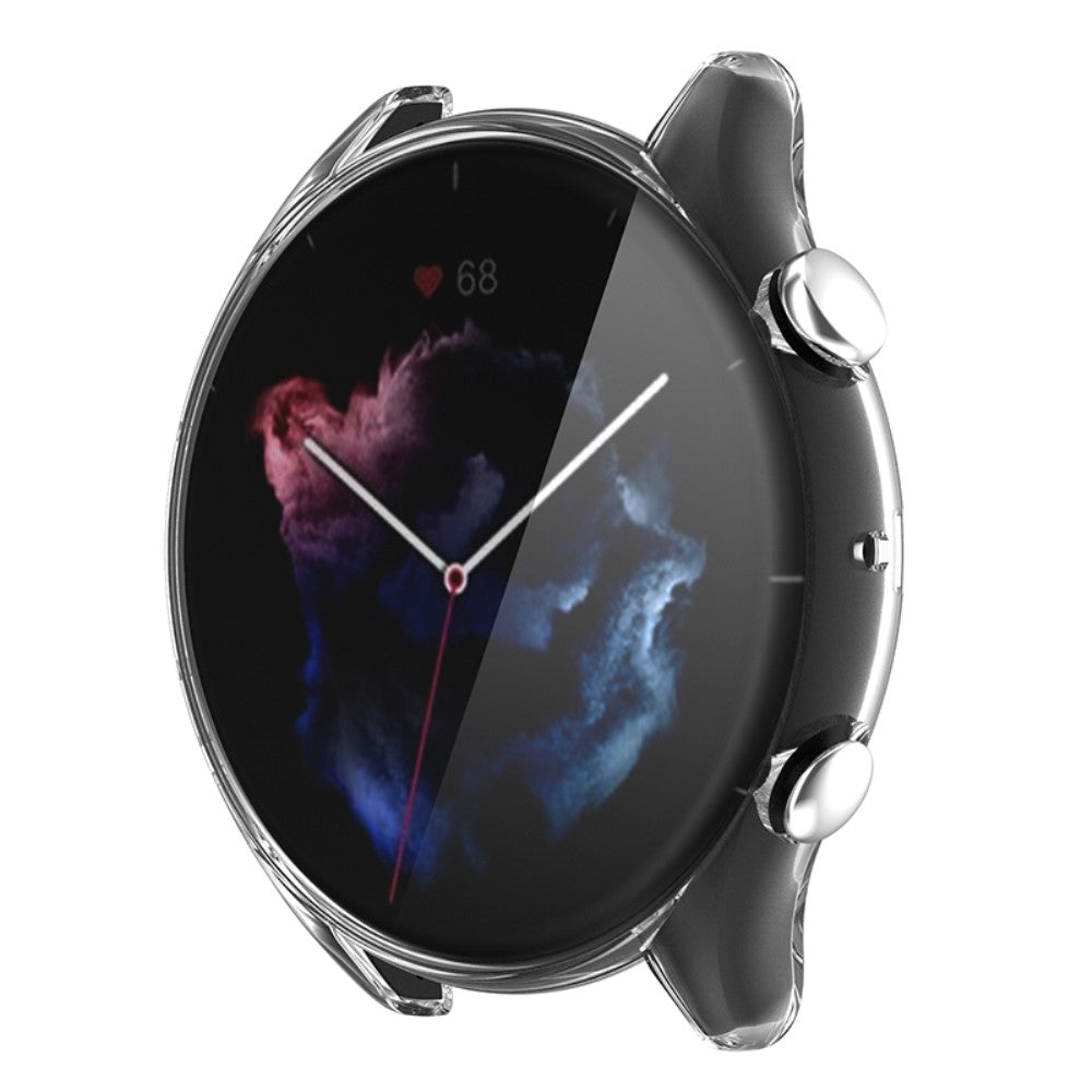 Super Fed Amazfit GTR 3 / Amazfit GTR 3 Pro Cover med Skærmbeskytter i Silikone - Gennemsigtig#serie_1