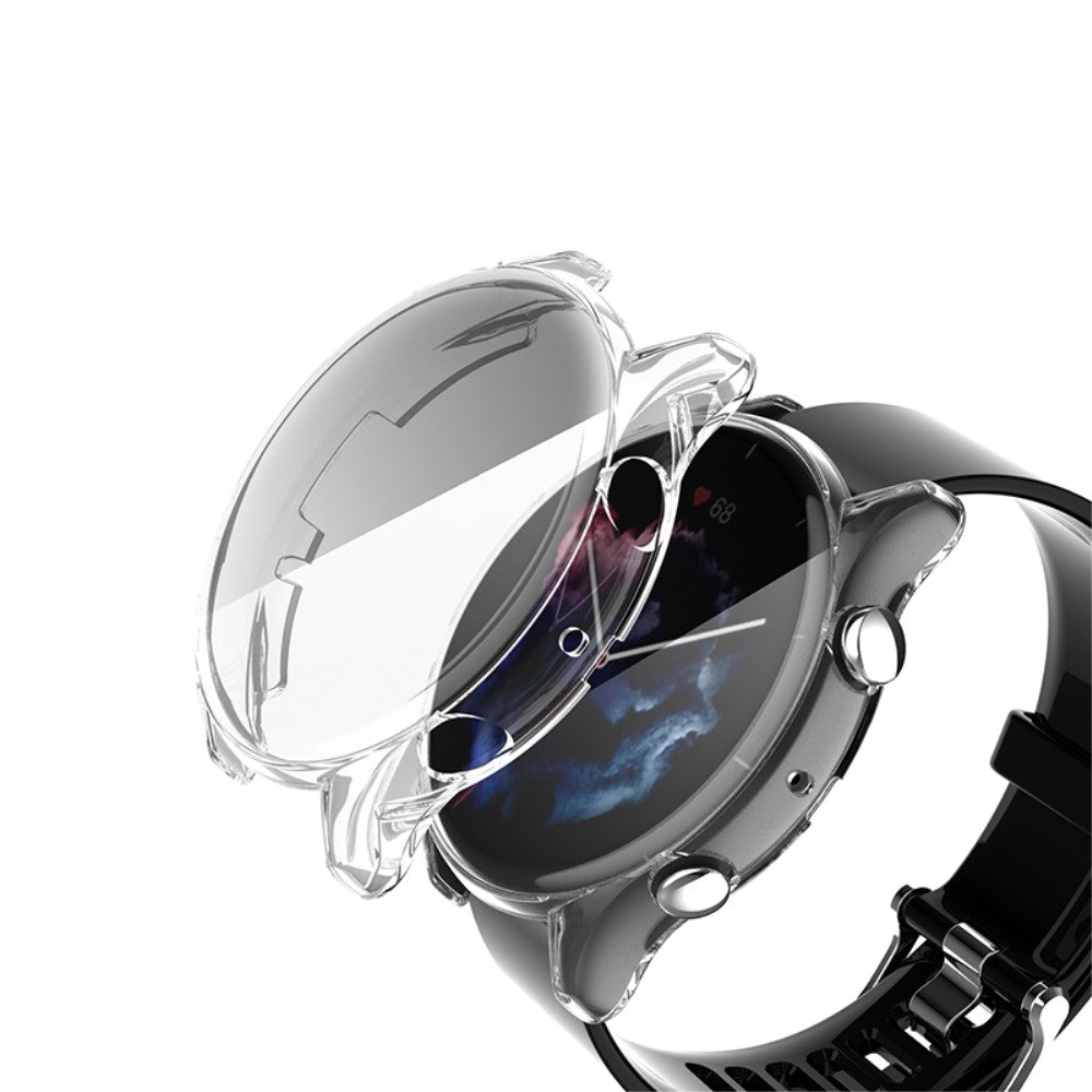 Super Fed Amazfit GTR 3 / Amazfit GTR 3 Pro Cover med Skærmbeskytter i Silikone - Gennemsigtig#serie_1