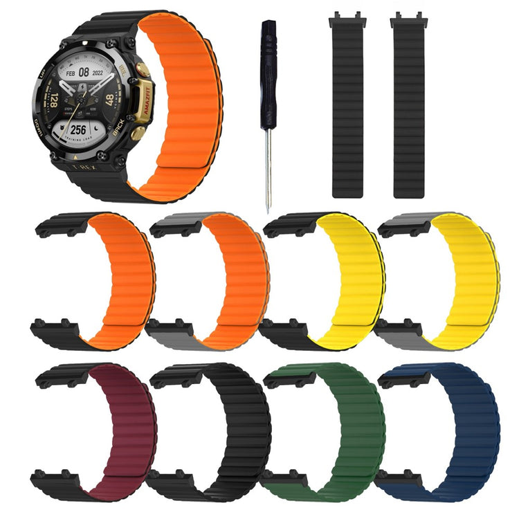 Mega smuk Amazfit T-Rex 2 Silikone Urrem - Gul#serie_3