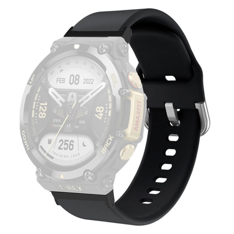 Rigtigt hårdfør Amazfit T-Rex 2 Silikone Urrem - Sort#serie_1
