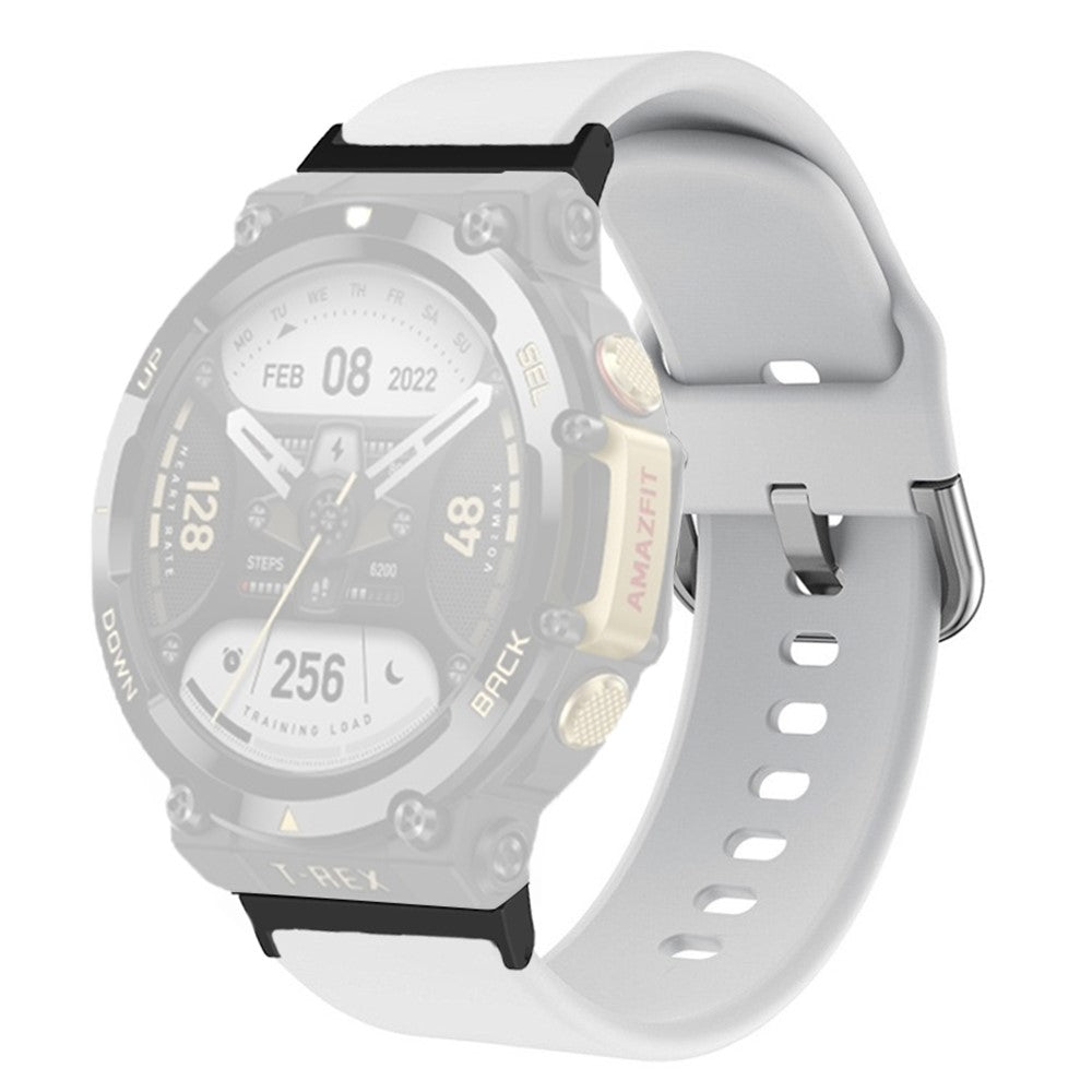 Rigtigt hårdfør Amazfit T-Rex 2 Silikone Urrem - Hvid#serie_2