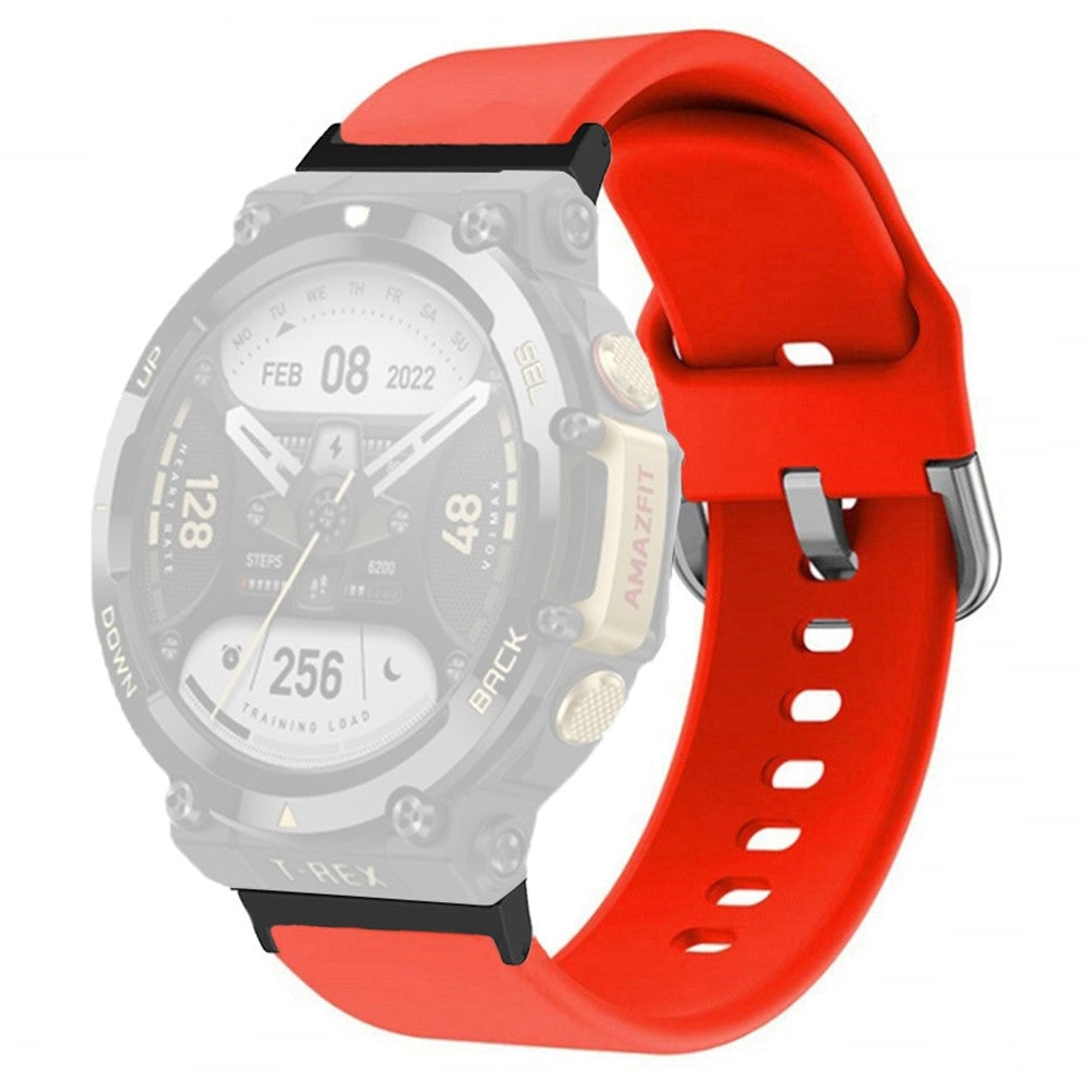 Rigtigt hårdfør Amazfit T-Rex 2 Silikone Urrem - Rød#serie_6